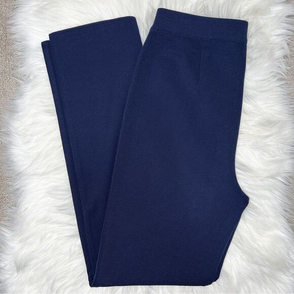 MISOOK Knit Pants Womens Size XS Navy Blue Quiet Luxury Basics Minimalist Career - Picture 1 of 6